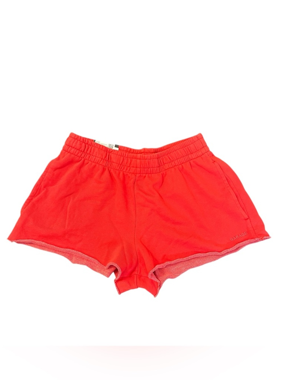 Garage Red Soft Terry Low-Rise 90s Shorts